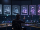 A cyberpunk creative director refining one visual through six controlled holographic editing stages