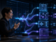 A cyberpunk entrepreneur turning a live voice conversation into structured briefs, decisions and tasks