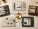 Five modular business workstations connected to a central hub, representing AI-powered service ideas